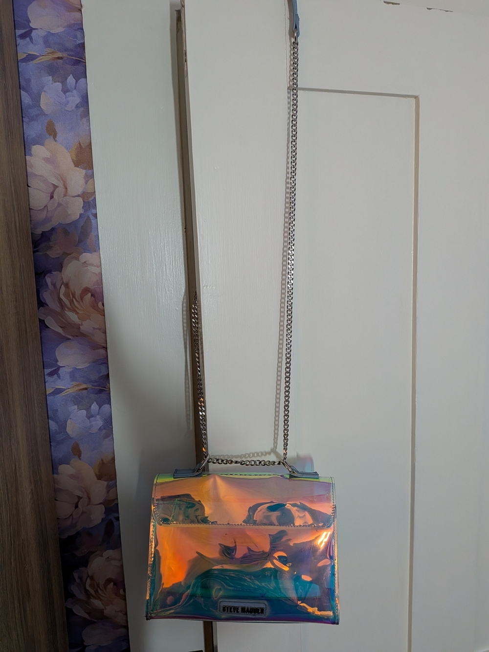 Steve Madden Iridescent Crossbody Bag - Holographic Pink/Orange